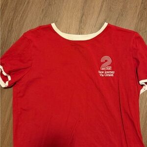 Zara Red Top with White Collar